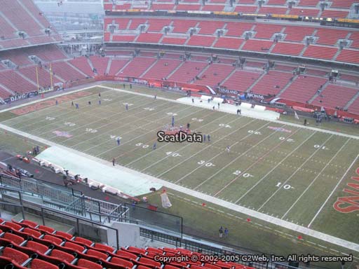 Seat view from section 538 at FirstEnergy Stadium, home of the Cleveland Browns