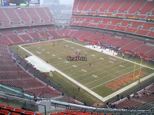 Seat view from section 541 at FirstEnergy Stadium, home of the Cleveland Browns