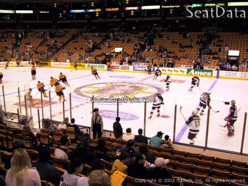 Seat view from section 11 at the TD Garden, home of the Boston Bruins