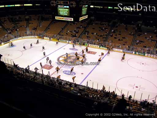 Seat view from section 329 at the TD Garden, home of the Boston Bruins