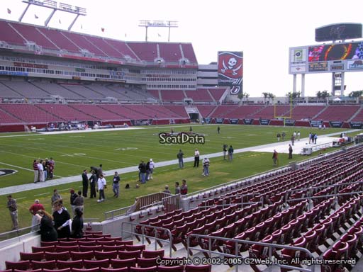 Seat view from section 103 at Raymond James Stadium, home of the Tampa Bay Buccaneers