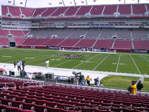 Seat view from section 112 at Raymond James Stadium, home of the Tampa Bay Buccaneers