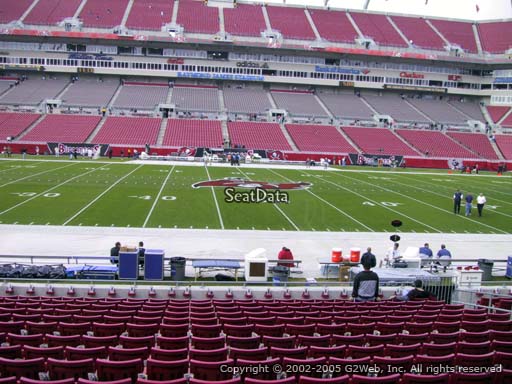 Seat view from section 135 at Raymond James Stadium, home of the Tampa Bay Buccaneers