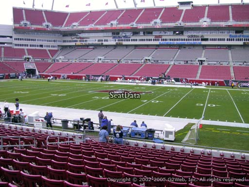 Seat view from section 137 at Raymond James Stadium, home of the Tampa Bay Buccaneers