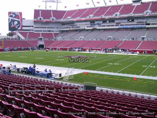 Seat view from section 138 at Raymond James Stadium, home of the Tampa Bay Buccaneers