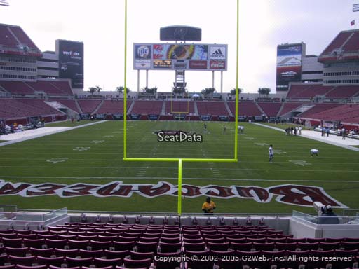 Seat view from section 148 at Raymond James Stadium, home of the Tampa Bay Buccaneers