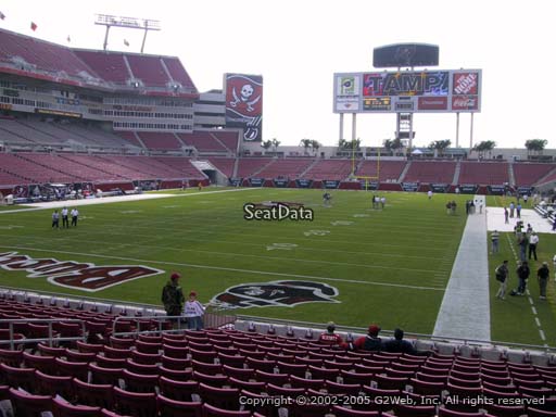 Seat view from section 150 at Raymond James Stadium, home of the Tampa Bay Buccaneers