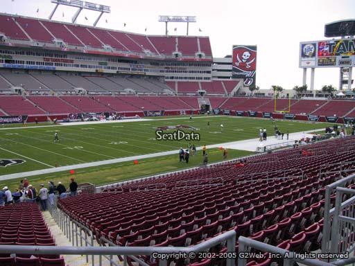 Seat view from section 205 at Raymond James Stadium, home of the Tampa Bay Buccaneers
