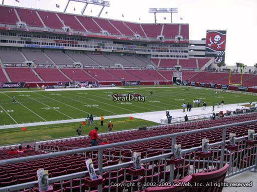 Seat view from section 207 at Raymond James Stadium, home of the Tampa Bay Buccaneers