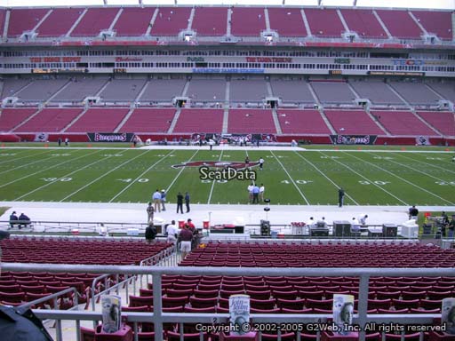 Seat view from section 211 at Raymond James Stadium, home of the Tampa Bay Buccaneers