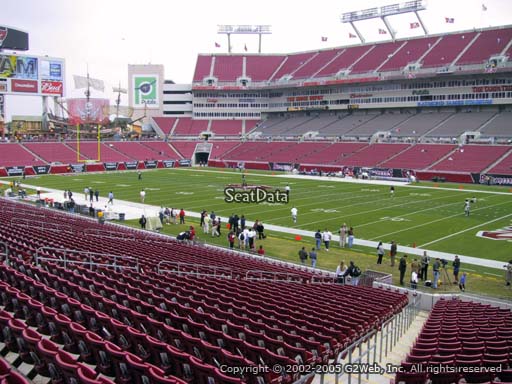Seat view from section 216 at Raymond James Stadium, home of the Tampa Bay Buccaneers