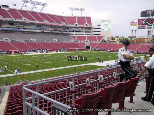Seat view from section 230 at Raymond James Stadium, home of the Tampa Bay Buccaneers