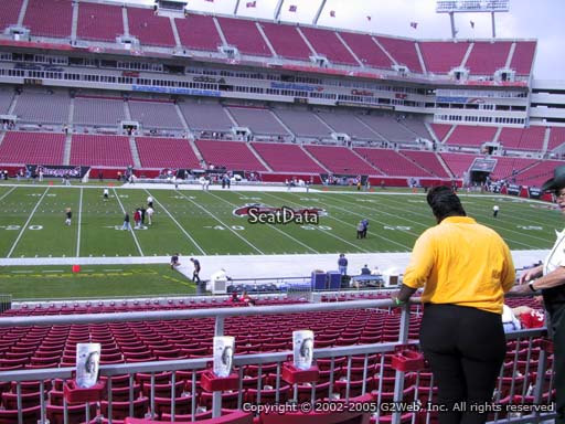 Seat view from section 234 at Raymond James Stadium, home of the Tampa Bay Buccaneers
