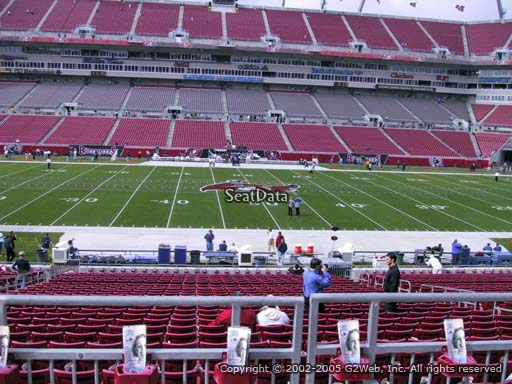 Seat view from section 235 at Raymond James Stadium, home of the Tampa Bay Buccaneers