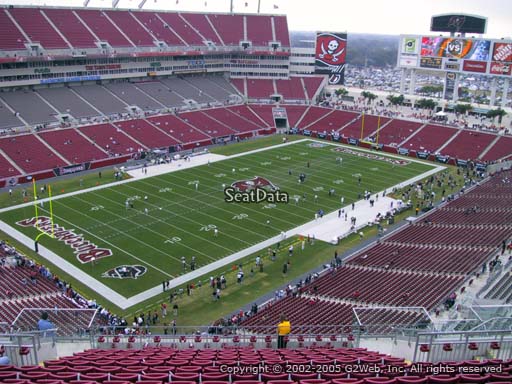 Seat view from section 303 at Raymond James Stadium, home of the Tampa Bay Buccaneers