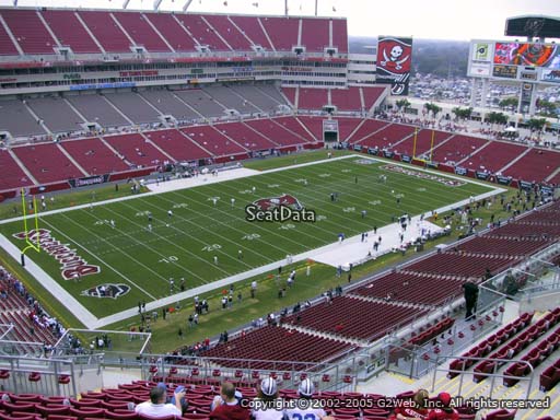 Seat view from section 304 at Raymond James Stadium, home of the Tampa Bay Buccaneers