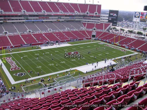 Seat view from section 305 at Raymond James Stadium, home of the Tampa Bay Buccaneers