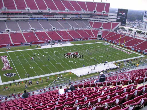 Seat view from section 306 at Raymond James Stadium, home of the Tampa Bay Buccaneers