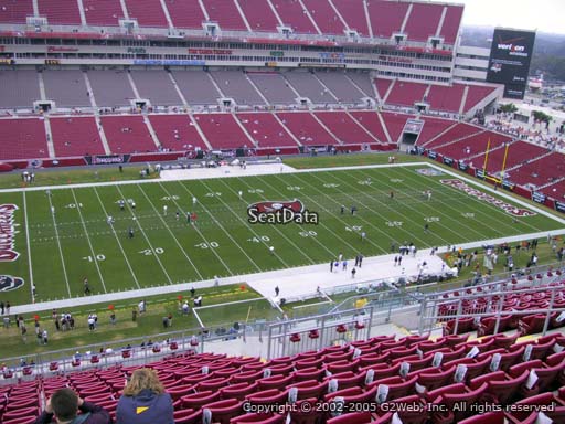 Seat view from section 307 at Raymond James Stadium, home of the Tampa Bay Buccaneers