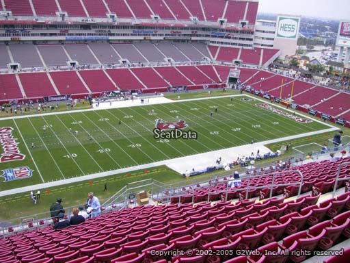 Seat view from section 331 at Raymond James Stadium, home of the Tampa Bay Buccaneers