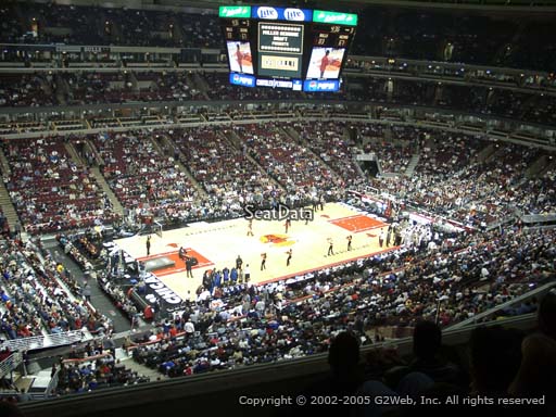 Seat view from section 303 at the United Center, home of the Chicago Bulls