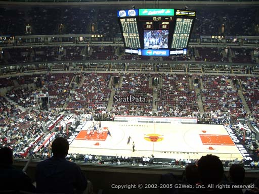 Seat view from section 317 at the United Center, home of the Chicago Bulls
