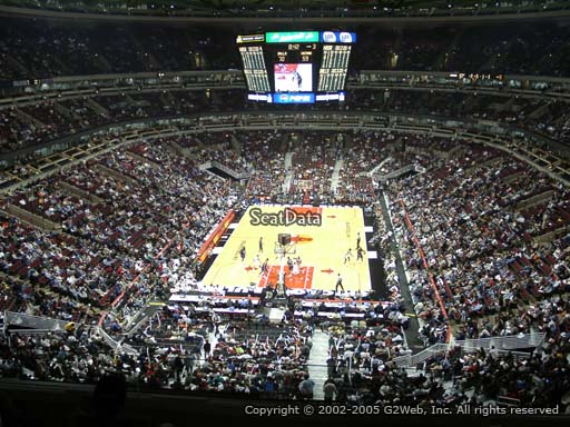 Seat view from section 325 at the United Center, home of the Chicago Bulls