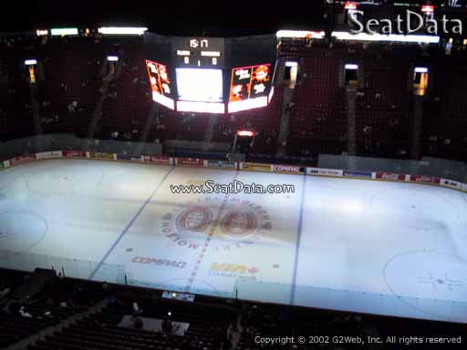 Seat view from section 318 at the Bell Centre, home of the Montreal Canadiens