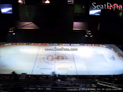 Seat view from section 419 at the Bell Centre, home of the Montreal Canadiens