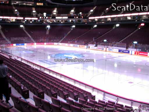 Seat view from section 103 at Rogers Arena, home of the Vancouver Canucks