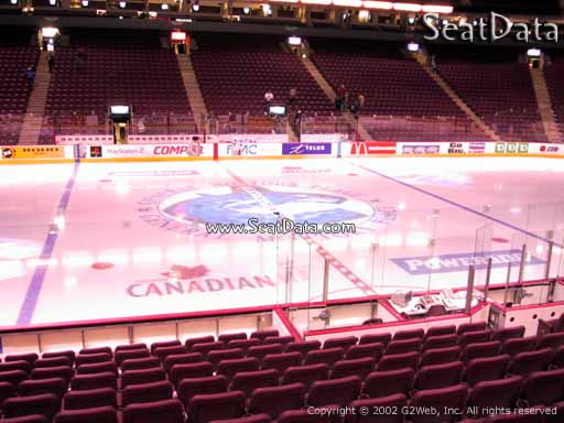 Seat view from section 107 at Rogers Arena, home of the Vancouver Canucks