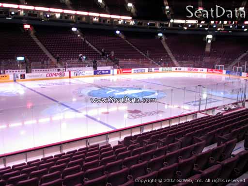 Seat view from section 108 at Rogers Arena, home of the Vancouver Canucks