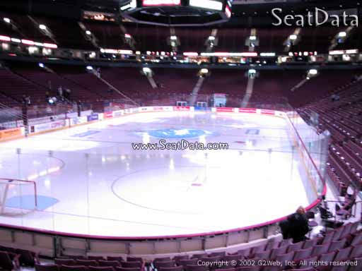 Seat view from section 111 at Rogers Arena, home of the Vancouver Canucks