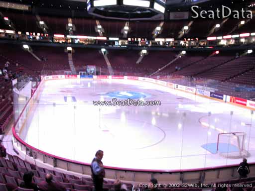 Seat view from section 113 at Rogers Arena, home of the Vancouver Canucks