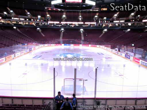 Seat view from section 122 at Rogers Arena, home of the Vancouver Canucks