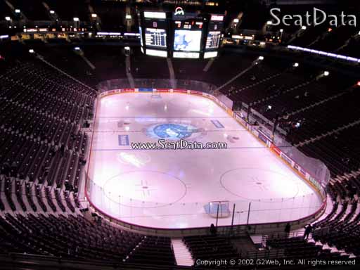 Seat view from section 301 at Rogers Arena, home of the Vancouver Canucks