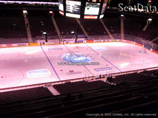 Seat view from section 309 at Rogers Arena, home of the Vancouver Canucks