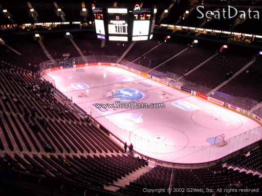 Seat view from section 318 at Rogers Arena, home of the Vancouver Canucks