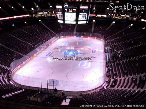 Seat view from section 329 at Rogers Arena, home of the Vancouver Canucks
