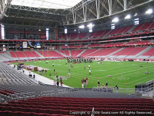 Seat view from section 102 at State Farm Stadium, home of the Arizona Cardinals