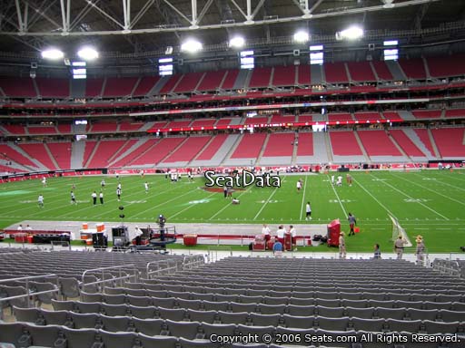 View from section 107 at State Farm Stadium, home of the Arizona Cardinals