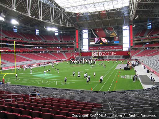 View from section 116 at State Farm Stadium, home of the Arizona Cardinals