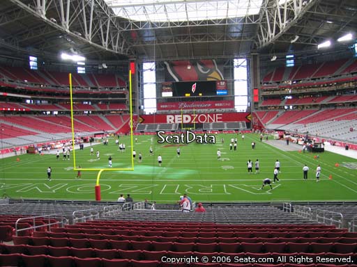 View from section 118 at State Farm Stadium, home of the Arizona Cardinals