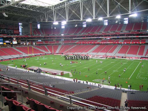 View from section 206 at State Farm Stadium, home of the Arizona Cardinals