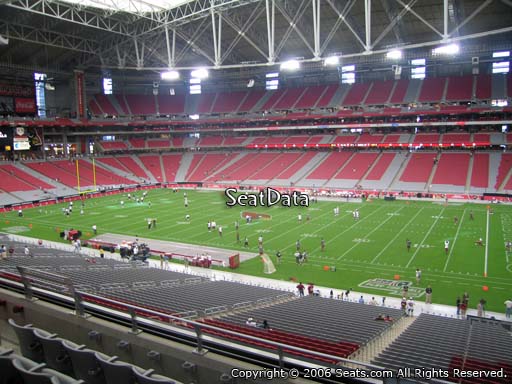 View from section 207 at State Farm Stadium, home of the Arizona Cardinals