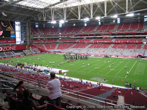 View from section 232 at State Farm Stadium, home of the Arizona Cardinals