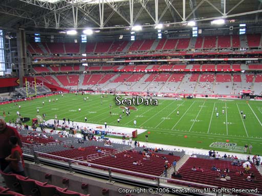 View from section 234 at State Farm Stadium, home of the Arizona Cardinals