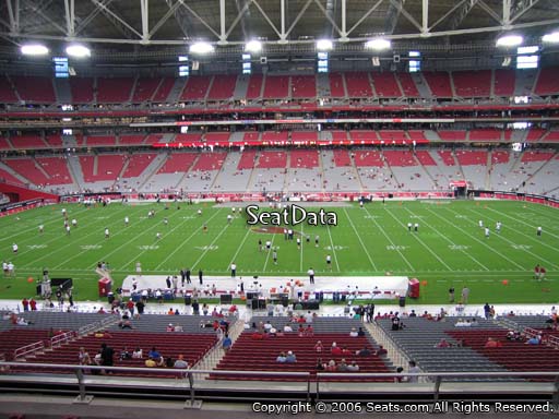 View from section 237 at State Farm Stadium, home of the Arizona Cardinals