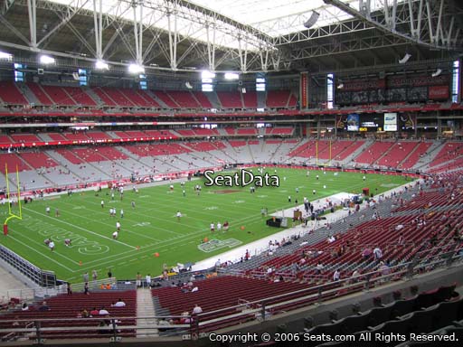 View from section 245 at State Farm Stadium, home of the Arizona Cardinals