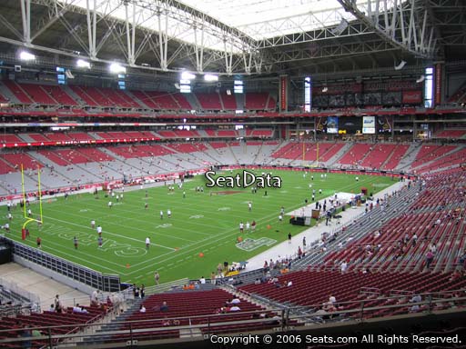 View from section 246 at State Farm Stadium, home of the Arizona Cardinals
